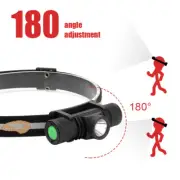 BORUiT D10 LED Headlamp Head Torch Flashlight Waterproof Lamp Light Rechargeable
