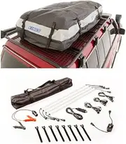 Adventure Kings Premium Roof Top Bag 4x4 + Illuminator 4 Bar Camping Light Kit
