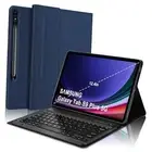 Spanish Ñ Keyboard Case for Samsung Galaxy Tab S9+ Plus/S8+/S7 FE/S7+ Plus Navy