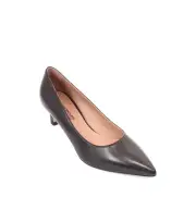 Mariano Paoletti 191c BLack Leather Stiletto Heels Pointy Pumps 37.5 / US 7.5