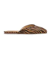 Brand new with box Tony Bianco Harry Square Toe flat mule in Brown Zebra print