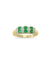 Gem Spark 14K 2.90 ct. tw. Diamond & Emerald Ring