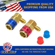 NEW A/C Manifold Gauge Conversion Kit High & Low Angle Quick Adapter HVAC