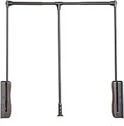 Drop-Down Wardrobe Hanging Rails, Retractable Drop-Down Wardrobe Hanging Rods, Saving Space, 30kg Load-Bearing (Size : 450-600mm)