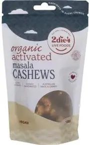 2die4 Live Foods Organic Activated Masala Cashews 120g