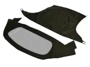 Fits: Porsche 911 1983-94 Soft Top & Plastic Window Black Haartz GERMAN Canvas