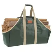 Firewood Carrier– Large Fire Wood Bag with Handles, Waterproof Log ArmyGreen