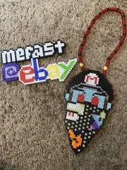 NEW Evil Super Mario Kandi Perler Necklace EDM EDC Fest Rave Dance