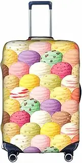 [FSCEV] Ice Cream Trolley Suitcase Protective Cover Business Travel Luggage Protector Fashion 18-32 Inches, White, M
