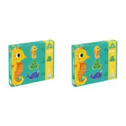 6pc Djeco In The Sea 4/6/9 Progressive Jigsaw Puzzle Set Kids Game 25x21cm 2y+