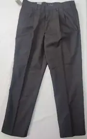 Dockers Men's Dress Pants Dark Brown NEW Size 36x32 Custom Fit Khaki Pleated