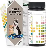 SaySummer Urine Test Strips for Dogs Cats - 50 Counts Urinalysis Test Strips for Pets 10 in 1 Testing UTI Protein Glucose Blood Leukocytes pH Nitrite and More Dog Cat UTI Test Kit for Pets