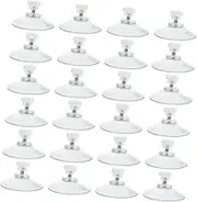 SOESFOUFU 24pcs Clear Suction Cups with Screws Heavy Duty PVC Suction Cup Hangers for Glass Windows Bathroom Reusable Hooks for Keys Towels More