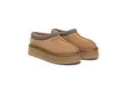 AUSTRALIAN SHEPHERD UGG Slippers Sheepskin Wool Ankle Platform Tazzy Hippie Chestnut