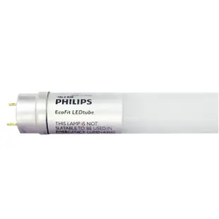 【Philips 飛利浦】10入組 單邊入電 T8 LED燈管 Ecofit易省 玻璃燈管(4尺 4000K自然光)
