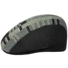 Kangol Men's Block Stripe 504 Ivy Cap High Fashion Flat Hat - Black