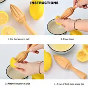 1Piece Beech Wood Citrus Lemon, Lime, and Orange Handmade Reamer Juicer Squeezer