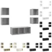 5 Piece TV Cabinet Stand Unit Lowboard Set Chipboard Multi Colours vidaXL
