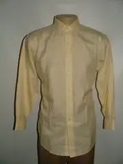 NEW WOT BROOKS BROTHERS DRESS SHIRT SIZE 16 1/2 33 YELLOW SOLID #460