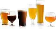 Libbey Craft Brews Assorted Beer Glasses Set of 6, Versatile, Premium Beer Glass Set, Craft Beer Glasses for Pilsner, Stout, Lager, IPA & More