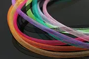 Tigofly 9 pcs Assorted Plain Colors&Sizes 6mm/8mm Mylar Tinsel Mesh Tube 1m Length Fly Tying Materials
