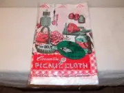 Vtg Unopened 1960's 1970's BBQ CARNATION PLASTIC PICNIC TABLE CLOTH TABLECLOTH