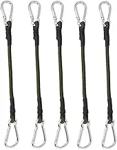 HONMEET 5Pcs Bungee Cords with Hooks Elastic Luggage Ropes for Tent Fixing Lightweight Outdoor Mountaineering Straps for Camping Bicycles Cargo Binding Durable and Portable