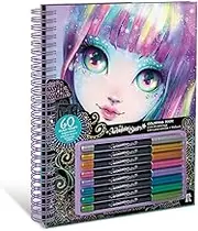 Nebulous Stars Isadora Black Pages Colouring Book - 60 Pages with 8 Metallic Gel Pens, Magical Colouring Experience with Isadora's Story, for Ages 5+