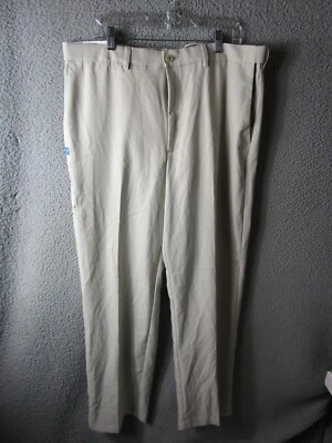 HAGGAR CLASSIC FIT MEN'S PANTS BEIGE SIZE 38/32 NEW NWT POLYESTER
