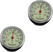 iplusmile 2pcs Thermometer Car Temperature Gauge Dual Display Vehicle Thermometers Automotive Thermometer Digital Car Clock for Trucks