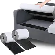 Non Slip Cushion Pad , Rolled Hook Loop Tape with Adhesive for Effectively Reduce Couch Cushions Sliding(10cm x 3m, Black)