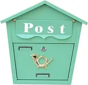 Mailbox Creative Shapes Post Box Metal Parcel Box Security Key Lock Drop Box Vertical Outdoor Wall Mount Letter Box