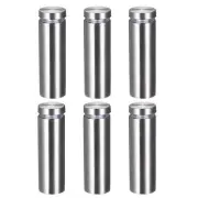 Glass Standoff Mount Stainless Steel Wall Standoff 19mm Dia 62mm Length 6 Pcs
