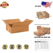 Durable 17.5"L x 12"W x 3"H Corrugated Boxes – Perfect for Moving and Storage
