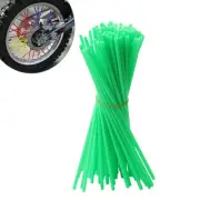 72pcs Spoke Skins Covers For Dirt Bike Wheel Rim Guard Protector Wraps Green