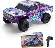 FMS FSC24 1/24 Chaser RC Crawler, Short Course Truck with 2 Speed Transmission, Up to 26km/h, Hobby RC Car for Adults, Gifts (Purple)