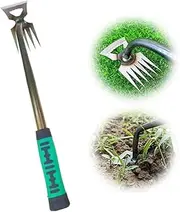Gardening Hand Weeder Tools, 2024 New Weeding Artifact Uprooting Weeding Tool, Durable Manganese Steel Hand Weeder Tool, Manual Multifunctional Weeders Gardening Tools for Yard and Garden (5 Tines)