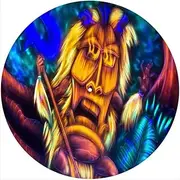 Slipmat Slip Mat Scratch Pad Felt for Any 12" LP DJ Vinyl Turntable Record Player Custom Graphical - Tribal Warrior 1