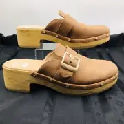 Dr Scholl’s Classic Clog Womens Platform Honey Brown Sz.9.5M Sustainable Comfort