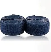 1 Inch Wide Navy Sew on Hook and Loop Tape Non-Adhesive 1 Yd Length Blue Nylon Hook Loop Tape Fabric Fastener Set for Military Form Bags Clothes Shoes Backpacks DIY Craft