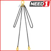 Lift Safe Grade 80 2 Leg Lifting Chain Sling with Clevis Self Locking Hook