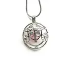 Small World Clock Face Pearl Cage Charm Pendant Necklace - Gift For Her