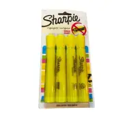 Sharpie Fluorescent Yellow Highlighter 4 Pack Smear Guard
