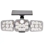 138 LED 3 Head Solar Motion Sensor Light Outdoor Garden Wall Security Flood Lamp