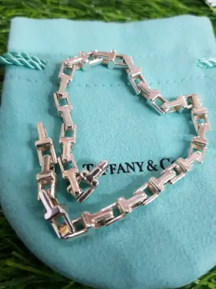 【Light & co.】專櫃真品 Tiffany & Co 925 純銀 TIFFANY T 類威尼斯 手鍊 附防塵袋