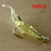 10Pcs 4cm Soft Baits Fishing Lure Artificial Shrimp Bait with Hook