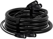 UTP Cat5/Cat6 2 RJ45 to 2 RJ45 Ether CON Connector 2 Channel Stage Ethernet Extension Cable with Waterproof Tube Hose(1015-CAT5-UTP,5M)