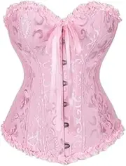 [Zooma] Women's Steampunk Gothic Corset Tummy Control Corset Full Breast Bustiers Top