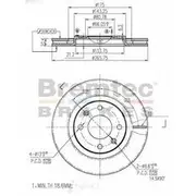 Bremtec Euro-Line GeoZinc Coated Brake Rotor - BDR9900EL