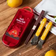 Studio Ghibli Howl's Moving Castle Calcifer Dishwasher-Safe Cutlery Set